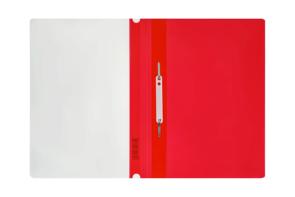 Скоросшиватель А4 с верх. прозр. листом, 100/120 мкм, красная, Стамм
