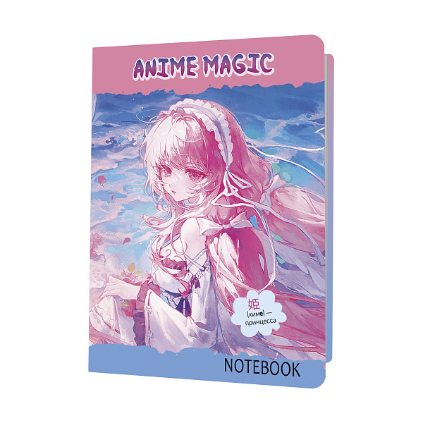 Блокнот "Аниме MAGIC" 32 л. 120х70 мм (обложка девочка с длинными розовыми волосами)