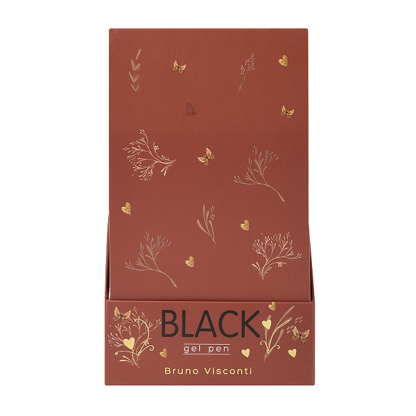 Ручка гелевая 0,5 мм "UniWrite.LOVE ME.КОТИКИ СЧАСТЬЕ" ЧЕРНАЯ