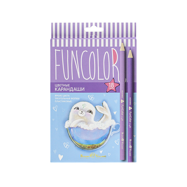 Карандаши 18 цв. "FUNCOLOR" пластиковые