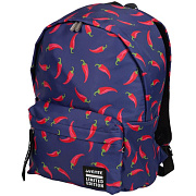 Рюкзак "deVENTE. Limited Edition. Chili Peppers" подростковый 40x30x14 см (14 л) вес 300 г, плотная ткань twill, эргономичная вентилируемая спинка и уплотненные вентилируемые лямки, 1 отделение на молнии, 1 передний карман на молнии, 2 боковых карман