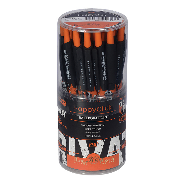 Ручка шариковая 0,5 мм "HappyClick. Keep away.Private" СИНЯЯ 