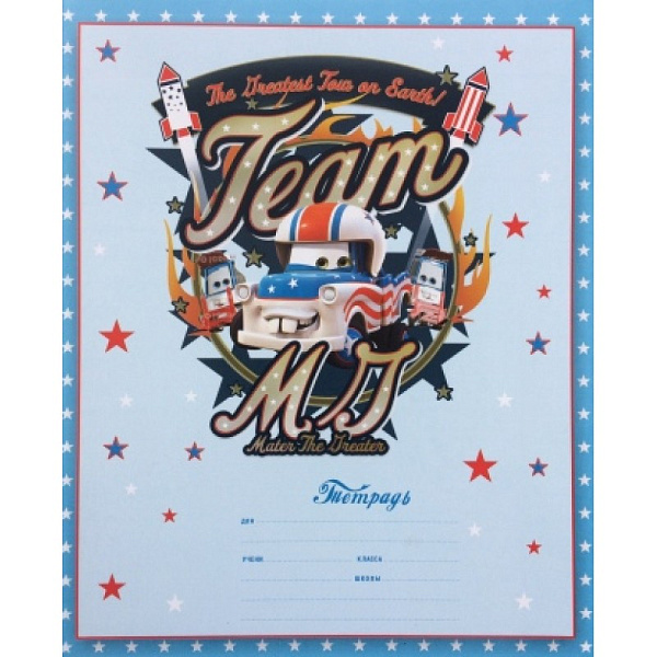 Тетрадь 24 листа в линию Премьера "Тачки" карт.