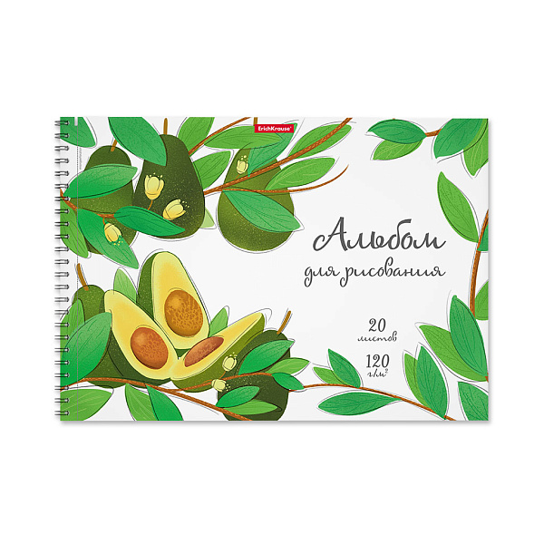 Альбом д/рис. 20 л. на спирали ErichKrause Juicy Fruits, А4, микроперфорация