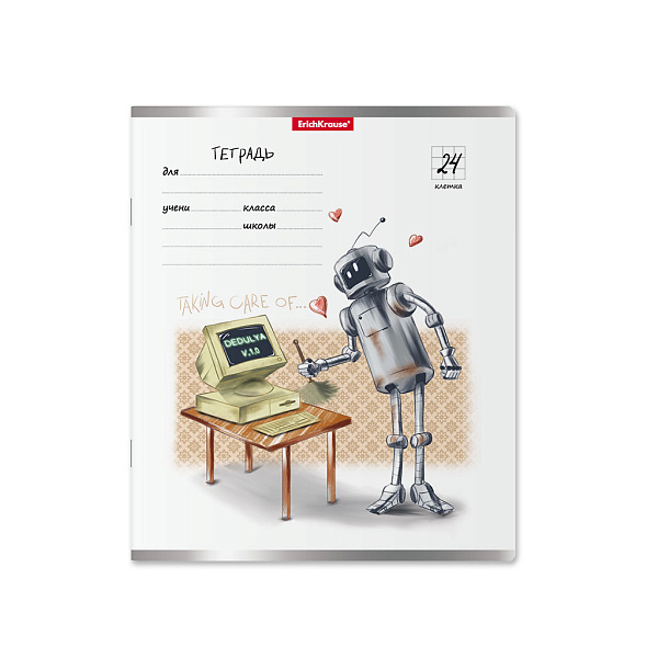 Тетрадь 24 листа в клетку "Robolife" MIX-PACK ErichKrause®
