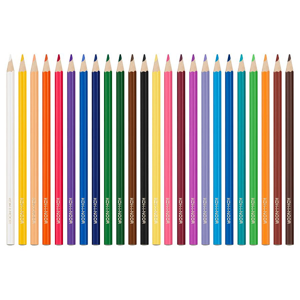 Карандаши 24 цвета Koh-I-Noor "RED LION", картонная коробка с европодвесом