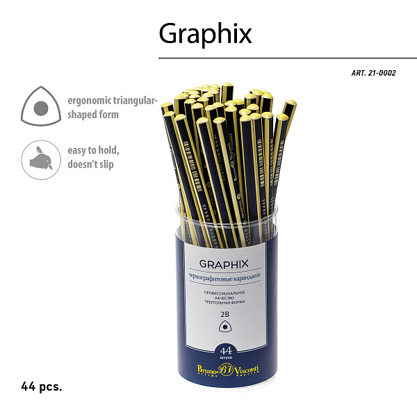 Карандаш ч/г "Graphix" HB 