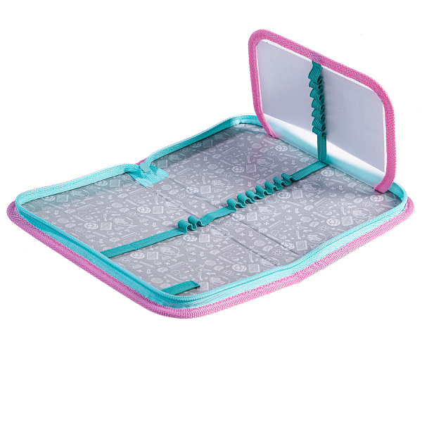 Пенал 1секц.+ств. д/дев. 210*130 Hatber "Селфи" ткань