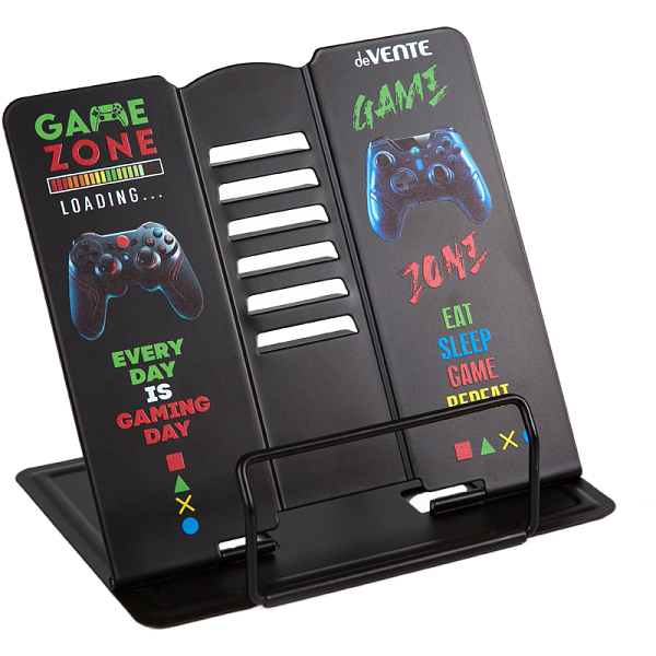 Подставка для книг метал. 20x19 см "deVENTE. Gamer" окрашенная, вес 430 г, с противоскользящими ножками, с полноцветным рисунком, в пластиковом пакете с европодвесом