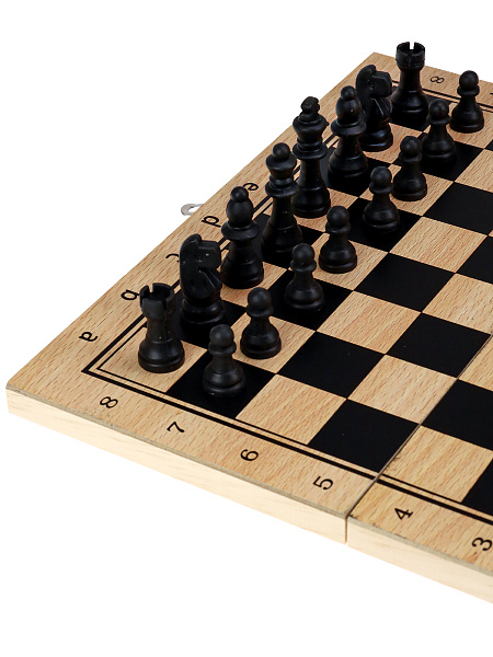 Шахматы "Рыжий кот" 29х14.5х3 см дерев., фигуры пластик, в коробке