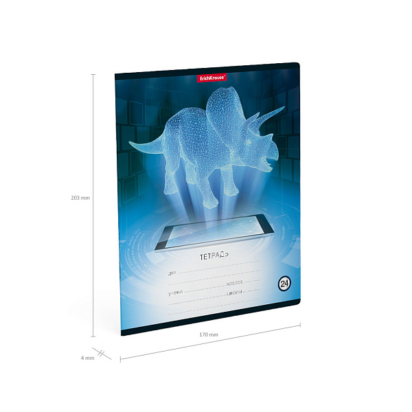 Тетрадь 24 листа в клетку "Digital Dino" ErichKrause®