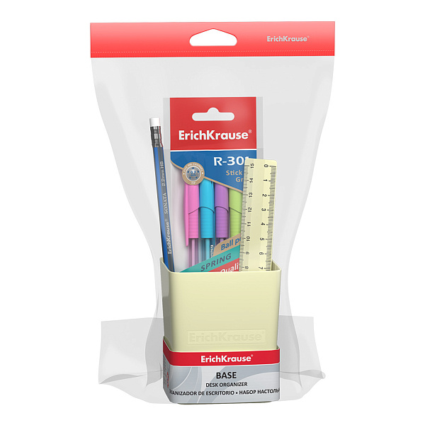 Набор настольный ErichKrause® Base, Pastel, желтый