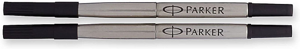 Стержень для роллеров Паркер Quink RB Z01 0,7 мм, черные чернила блистер (2шт)