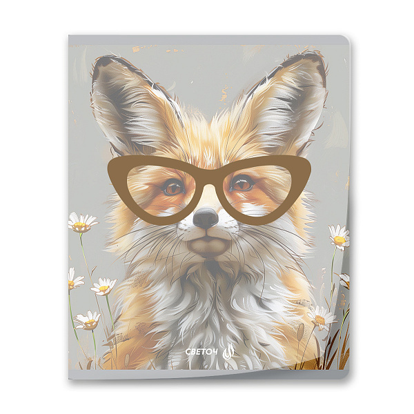 Тетрадь 96 л. кл. "Наблюдаю за тобой" пластик. обложкой 180 мкм., с трафарет.печатью, цвет.запечат.титул лист A5 на скобе 65 г/кв.м , белизна 100 %. 01105 "Светоч"