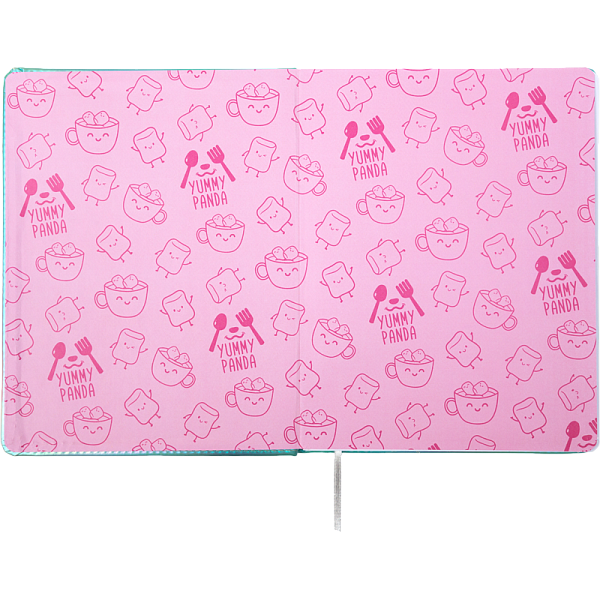 Дневник 1-11 кл. 48 л."deVENTE. Yummy Panda"иск. кожа с поролоном, аппликация, бумага 80 г/м², ляссе