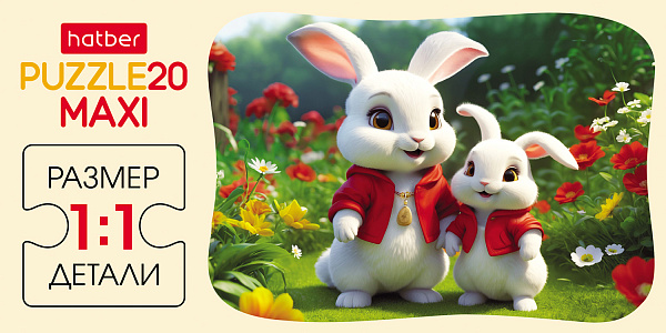 ПАЗЛЫ 20 эл. А5 230Х165мм  MAXI -Мягкие ушки-
