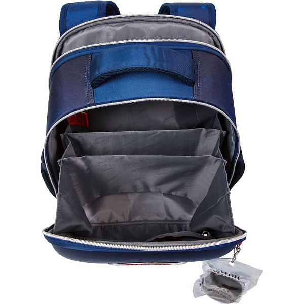 Рюкзак школьный "deVENTE. Junior. Hockey"жесткий 35x27x13 см (14 л) вес 800 г, 1 отд. на молнии , светоотражающие элементы, в комплекте с брелоком