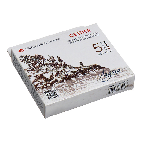 Сепия ассорти  5 цв. мелков Ладога