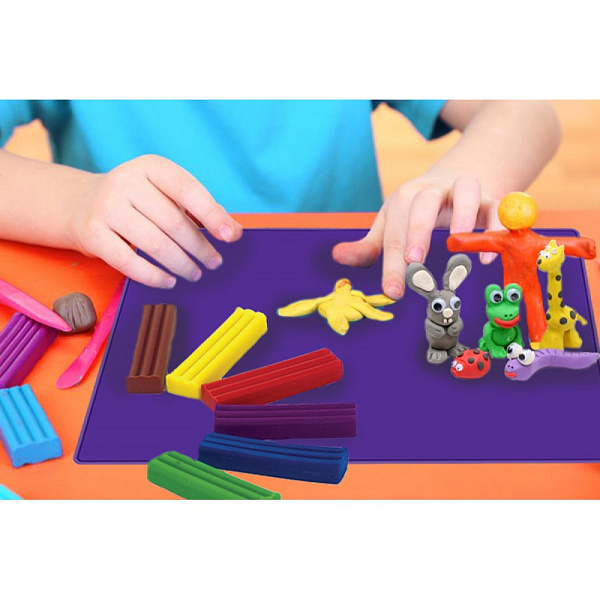 Коврик для лепки 215*300 мм ПВХ розовый