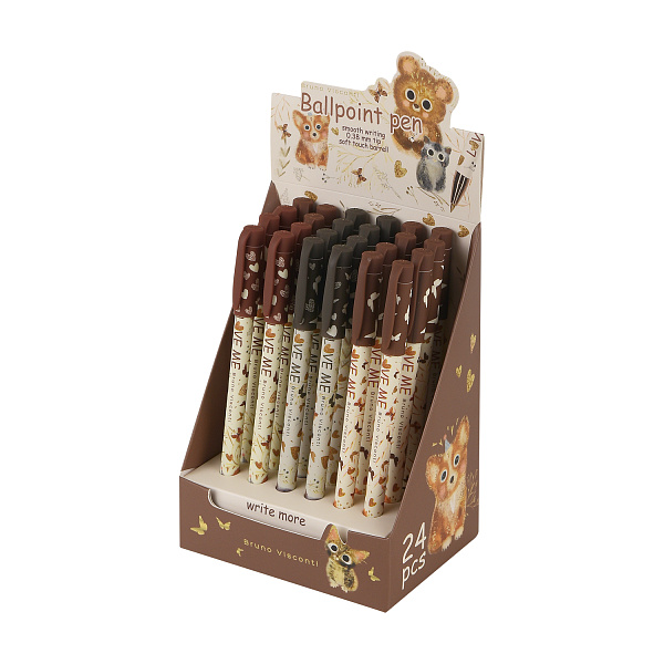 Ручка шариковая 0,38 мм "LOVE ME. FRIENDS" СИНЯЯ