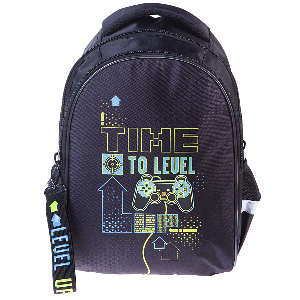 Рюкзак Hatber PRIMARY SCHOOL- Level up- 38,5Х26Х17СМ полиэстер светоотраж. 2 отделения 2 кармана и 1 потайной на спинке