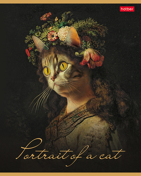 Тетрадь 96 л. кл. "Котошедевры" 65г/кв.м мат ламин,тиснение на скобе 