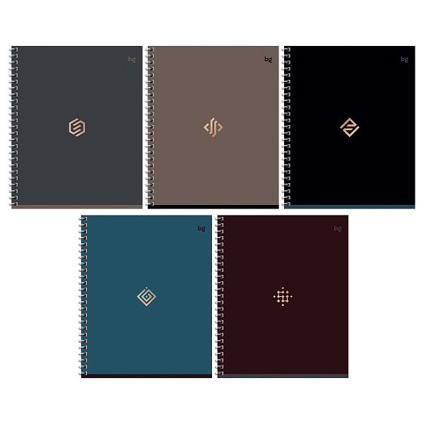 Тетрадь А5 48 листов в клетку на гребне, BG "Моноколор. Классика", обложка мелованный картон, вд-лак, 60 г/м2