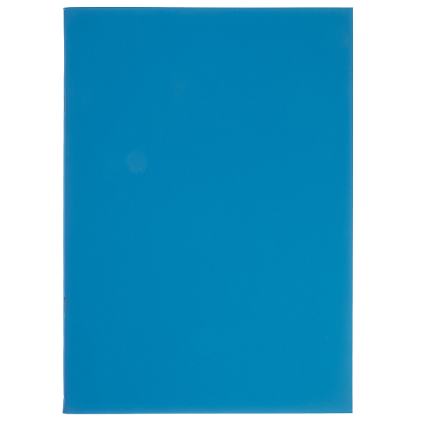 Тетрадь А4 48 листов в клетку "СОЛО" - Небесная лазурь 60-65г/кв.м на скобе Обл. мел.картон ламинация цв.СОФТ ТАЧ запечатанный тит.лист