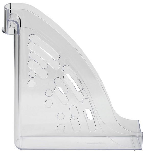 Лоток для бумаг вертикальный СТАММ "Эксперт", прозрачный, ширина 95мм