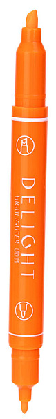 Маркер-текстовыделитель 1-4 мм Deli двойной пиш. наконечник оранжевый