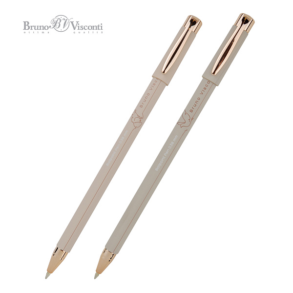 Ручка шариковая 0,38 мм "TOTALBEIGE" СИНЯЯ