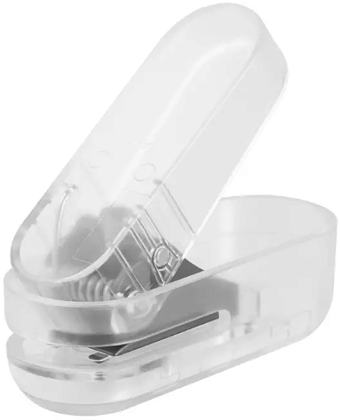 Дырокол на  1 отв. на 10 л. Deli пластик белый 