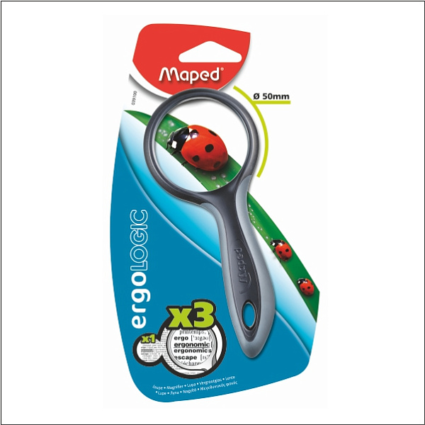 Лупа d-50 мм 3-х крат. MAPED в блистере