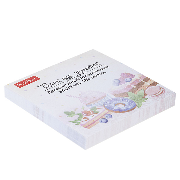Бумага на л/п 85*85 100л. "Hatber" Sweets, в пленке