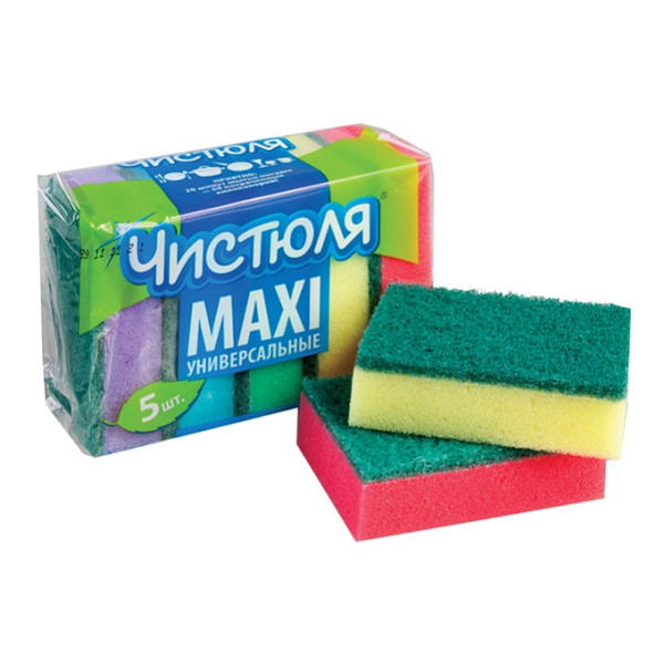 Губки для посуды "Чистюля" макси 5 шт.
