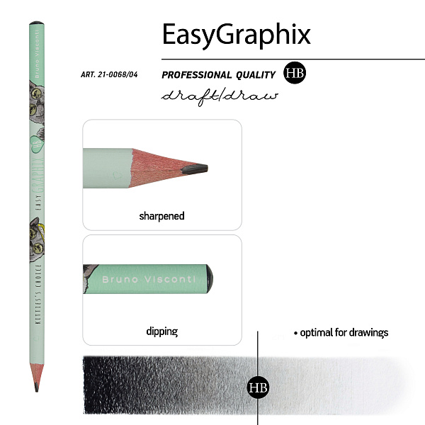 Карандаш ч/г "EasyGraphix. Кот Британец" НВ 