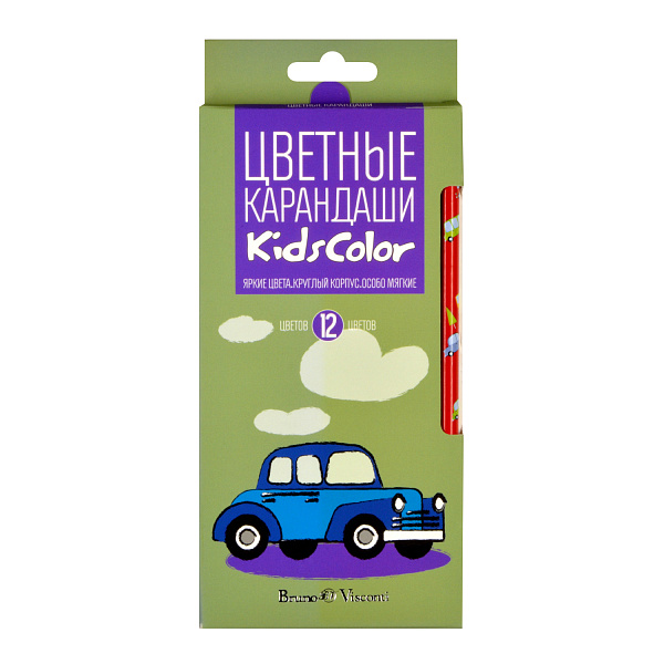 Карандаши 12 цв. "KidsColor", 6 видов