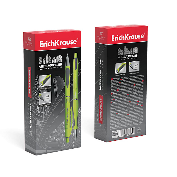 Карандаш автоматический 0,7 мм ErichKrause® MEGAPOLIS® Concept  НВ (в коробке)