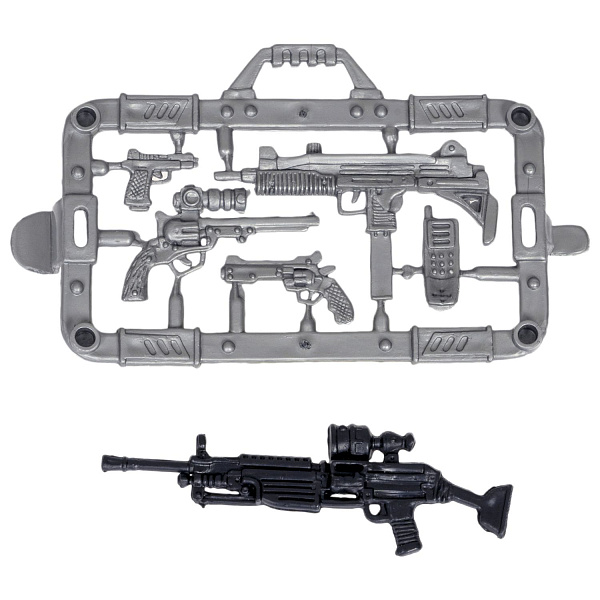 Набор "Армия" солдатик с оружием, " НАСТОЯЩИЙ БОЕЦ"  Bondibon, CRD 21,5x13x3 см, спецназовец, форма камуфляж зелёного цвета.