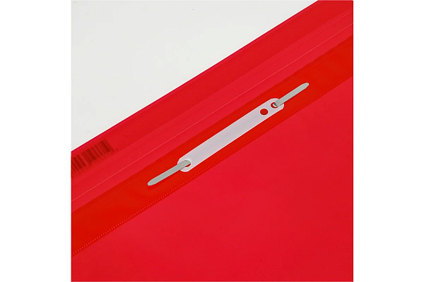Скоросшиватель А4 с верх. прозр. листом, 100/120 мкм, красная, Стамм