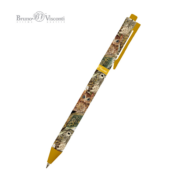 Ручка шариковая автомат 0,38 мм "FAUNA" СИНЯЯ