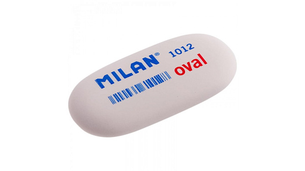 Ластик Milan "1012", овальный, синтетический каучук, 62*28*12мм