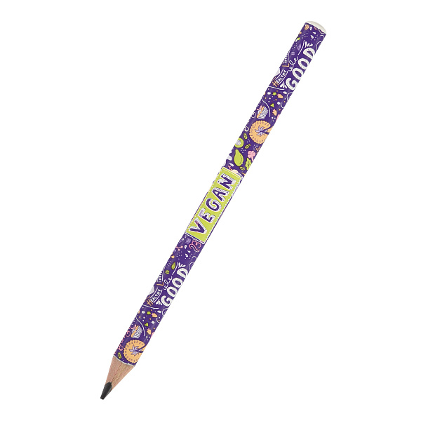 Карандаш ч/г "HappyGraphix Jumbo. Веган" 4B 3.5 MM