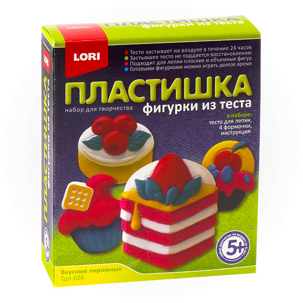 Тесто для лепки, фигурки "Вкусные пирожные"
