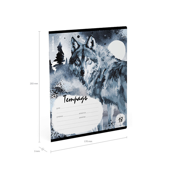 Тетрадь 18 л. кл. "Timber Wolf" MIX-PAC ErichKrause 