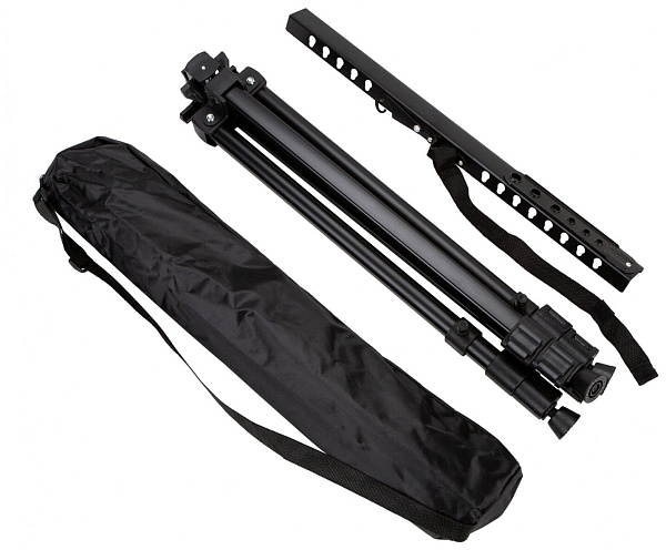 Мольберт металлический (алюмин), тренога с нижней штангой, высота 165см, высота холста 80см