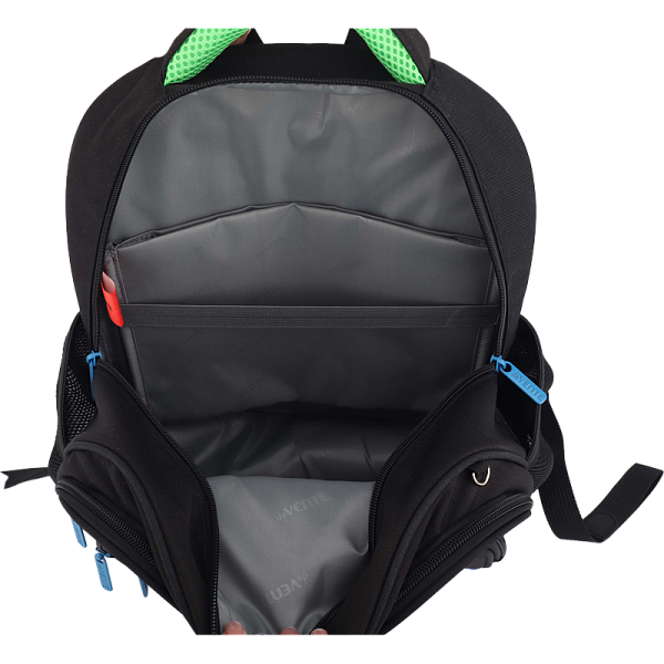 Рюкзак "deVENTE. Grade. Next Level Football" школьный жесткий 37x28x16 см (16 л) вес 700 г, плотный износостойкий полиэстер с водоотталкивающей пропиткой, 2 просторных отделения на молнии (одно отделение с разделителями для учебников, другое отделени