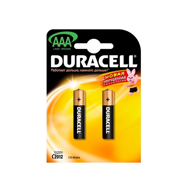 Э/п LR03 Duracell 2 шт., цена за блистер (отрывной набор)