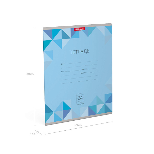 Тетрадь 24 листа в линию "Optima Letters" ассорти ErichKrause®