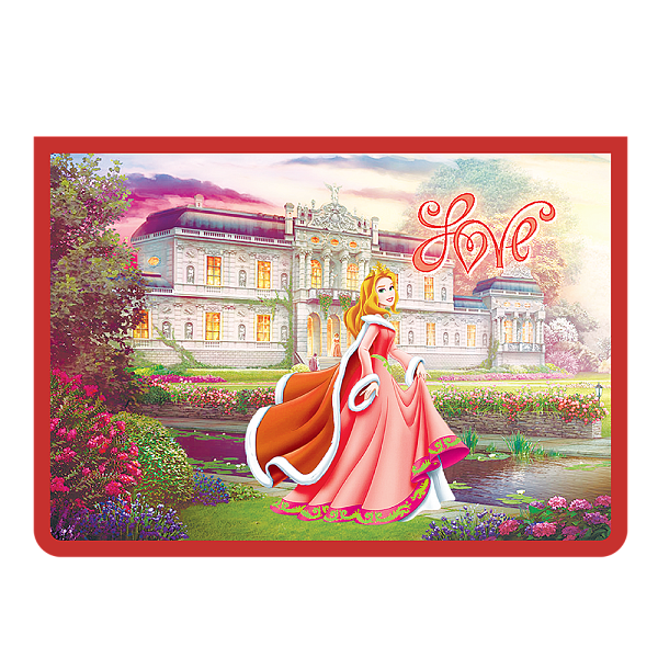 Папка для тетрадей А4 молния сверху "Lovely Princess" печать на пластике